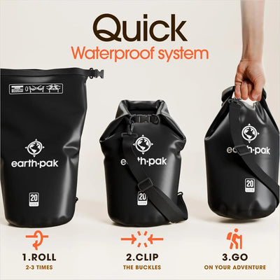 Waterproof Dry Bag – Roll Top Backpack Sack for Kayak, Canoe & Outdoor Gear