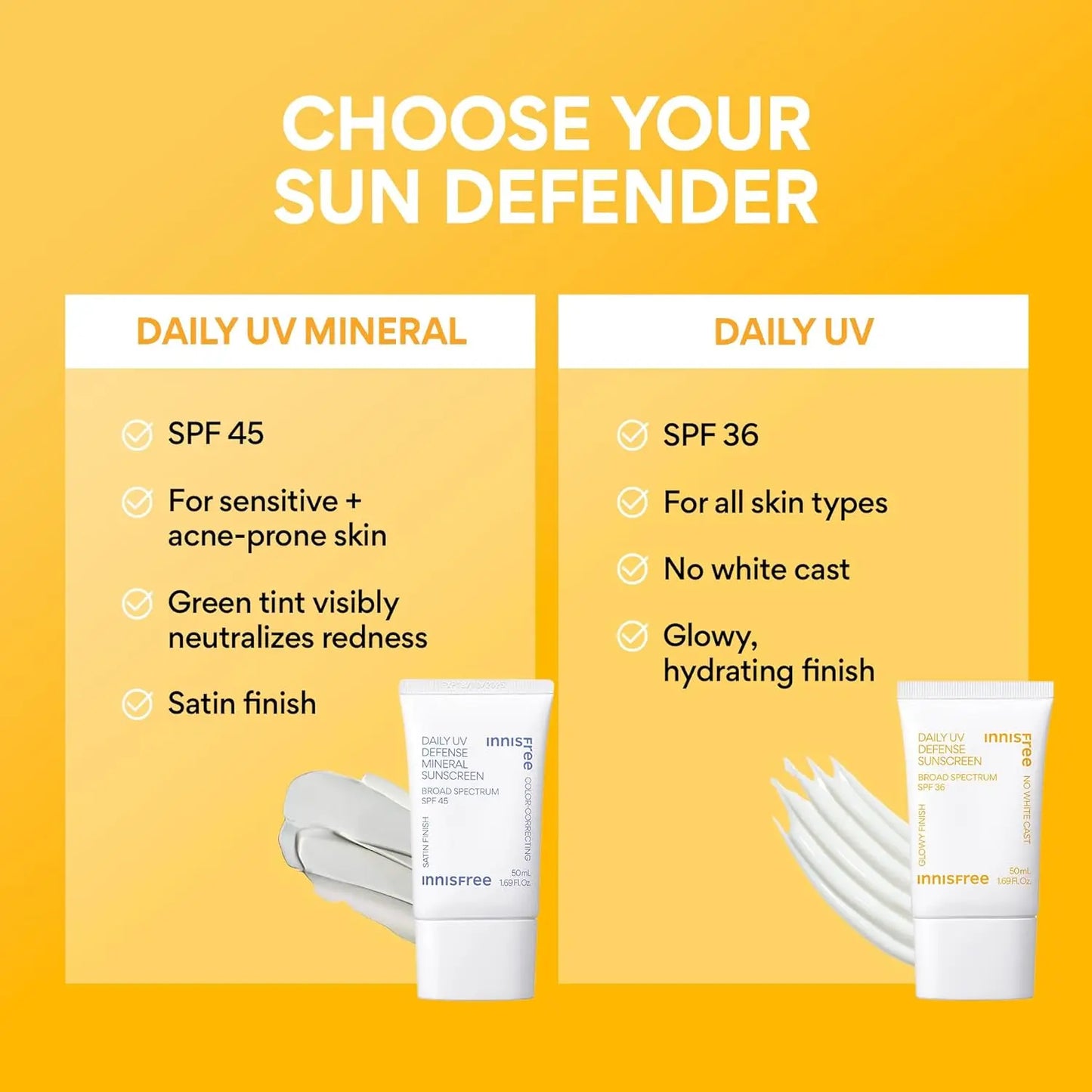 Daily UV Defense SPF 36 – Korean Face Sunscreen, Invisible, Hydrating, No White Cast