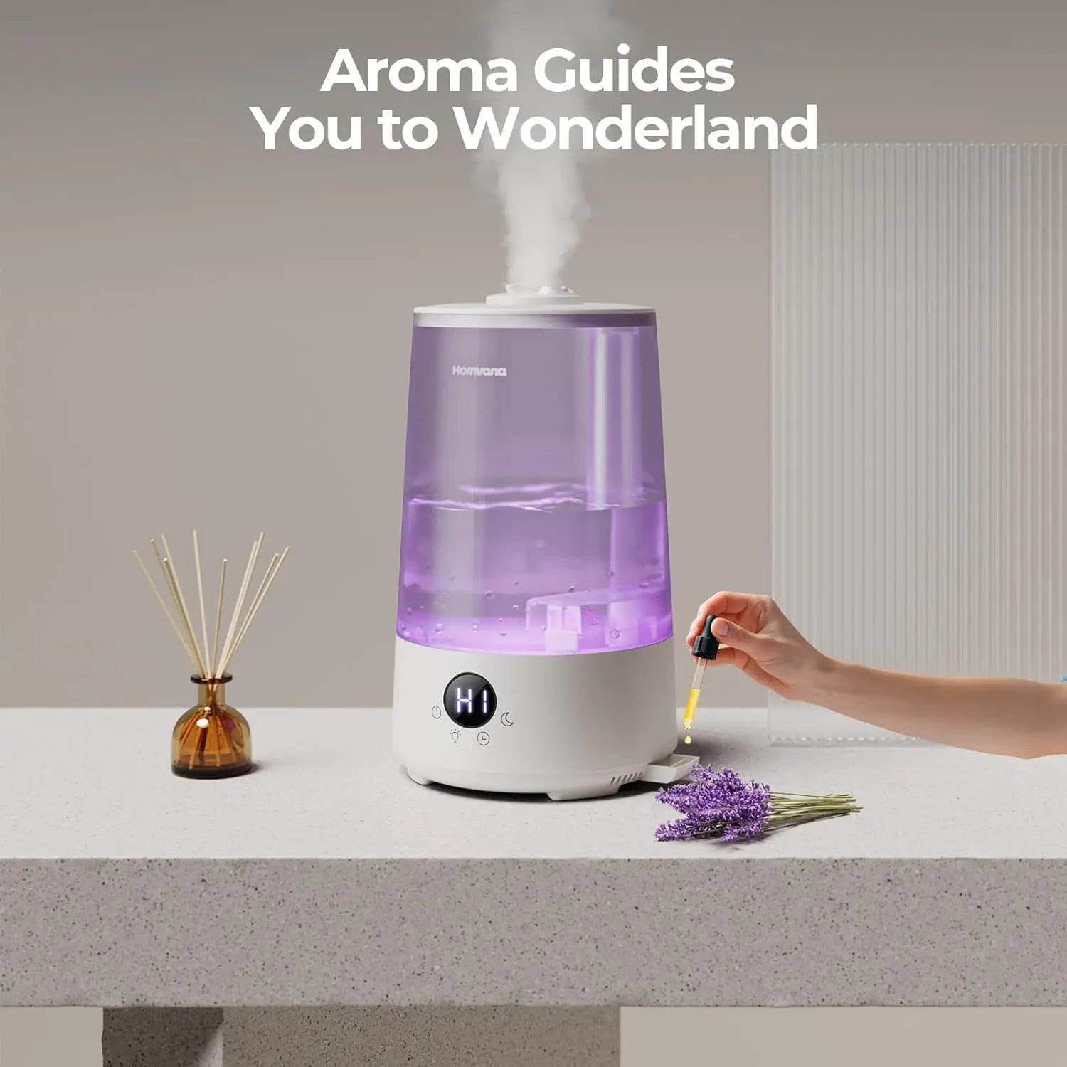 3.6L Quiet Cool Mist Humidifier & Oil Diffuser – Long-Lasting, BPA-Free, Top-Fill for Bedroom, Baby, Plants & Large Rooms