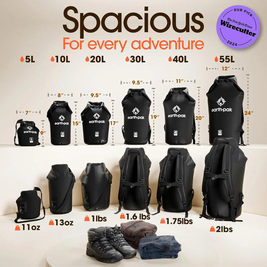 Waterproof Dry Bag – Roll Top Backpack Sack for Kayak, Canoe & Outdoor Gear