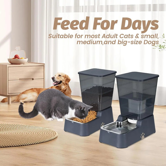 Automatic 5.4L Pet Water & Food Feeder