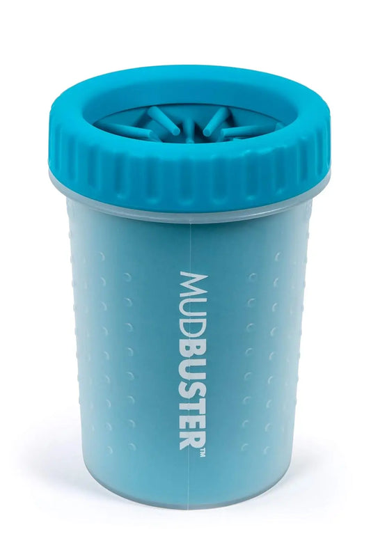 Mudbuster Portable Dog Paw Cleaner – Medium Blue, Easy & Gentle Paw Cleaning for Dogs