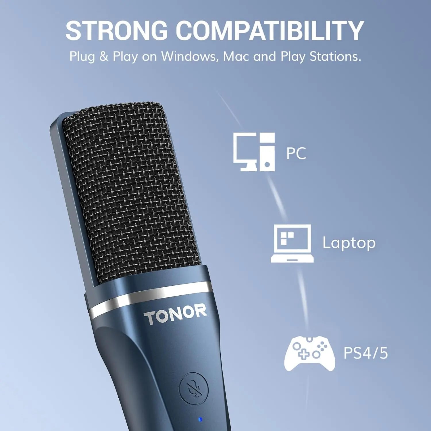 TC-777 USB Podcast Microphone | Cardioid Condenser Mic with Tripod Stand, Pop Filter & Shock Mount – Compatible with PC, Laptop, PS4/5