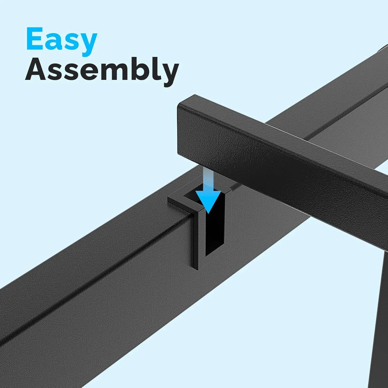 14 Inch Twin Metal Platform Bed Frame – Heavy Duty Steel Slat Support, Mattress Foundation Base, No Box Spring Needed, Easy Assembly, Black