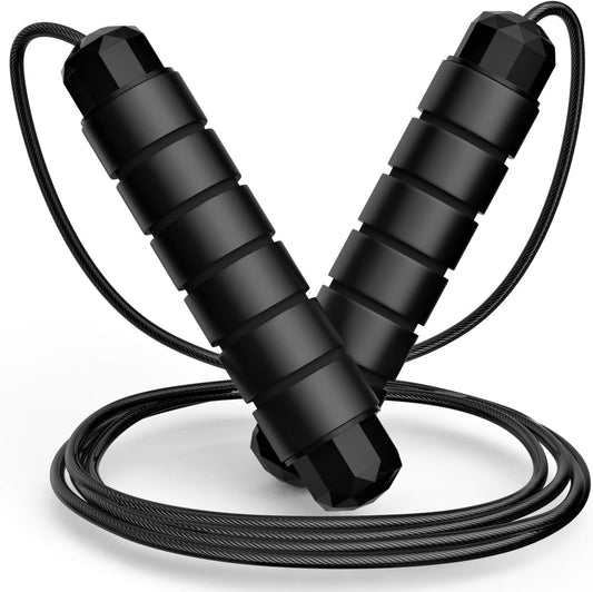 Tangle-Free Speed Jump Rope – Adjustable Steel Cable with Ball Bearings for Fitness, Home Workouts, and Slim Body