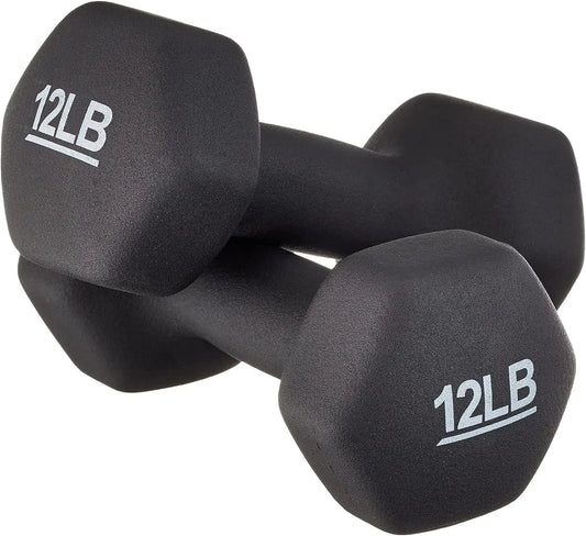Neoprene Dumbbell Hand Weights for Exercise, Strength Training & Muscle Toning