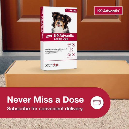 Flea, Tick & Mosquito Prevention for Dogs 21–55 lbs — 2-Month Topical Treatment