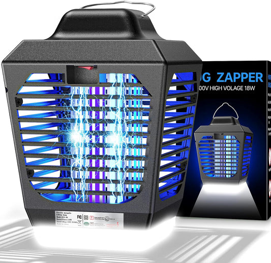 Bug Zapper Outdoor & Indoor – Mosquito Zapper with LED Light, Electric Fly Trap for Patio, Yard & Home