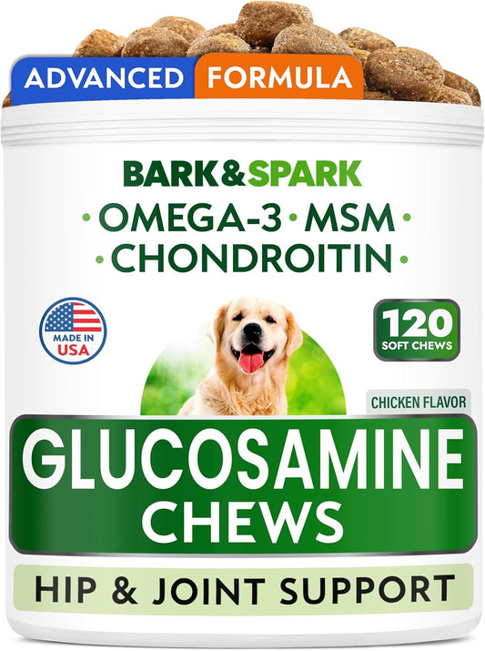 Glucosamine Chondroitin MSM Dog Chews – 120‑Count Joint & Mobility Support (Chicken)
