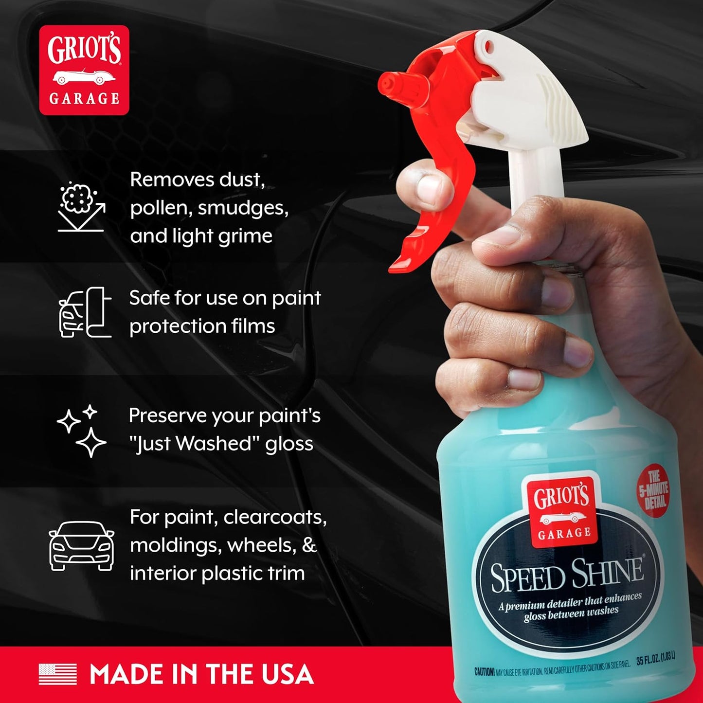Griot’s Garage Speed Shine 35 oz – Streak‑Free Quick Detailer