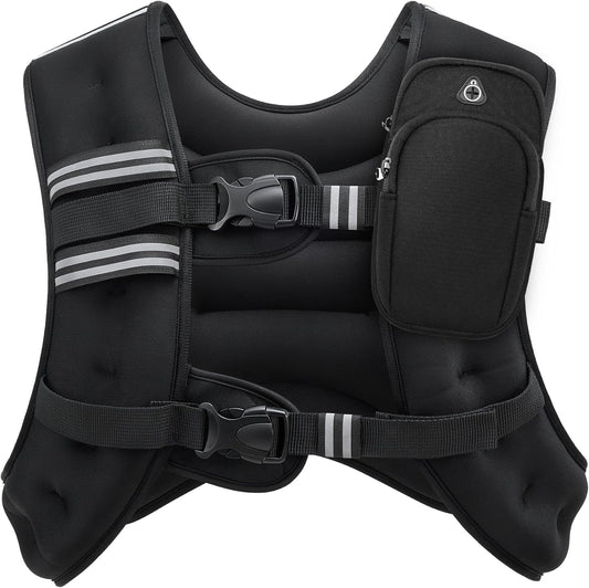 Adjustable Weighted Vest 6-30Lb for Strength Training, Running, Fitness & Muscle Building