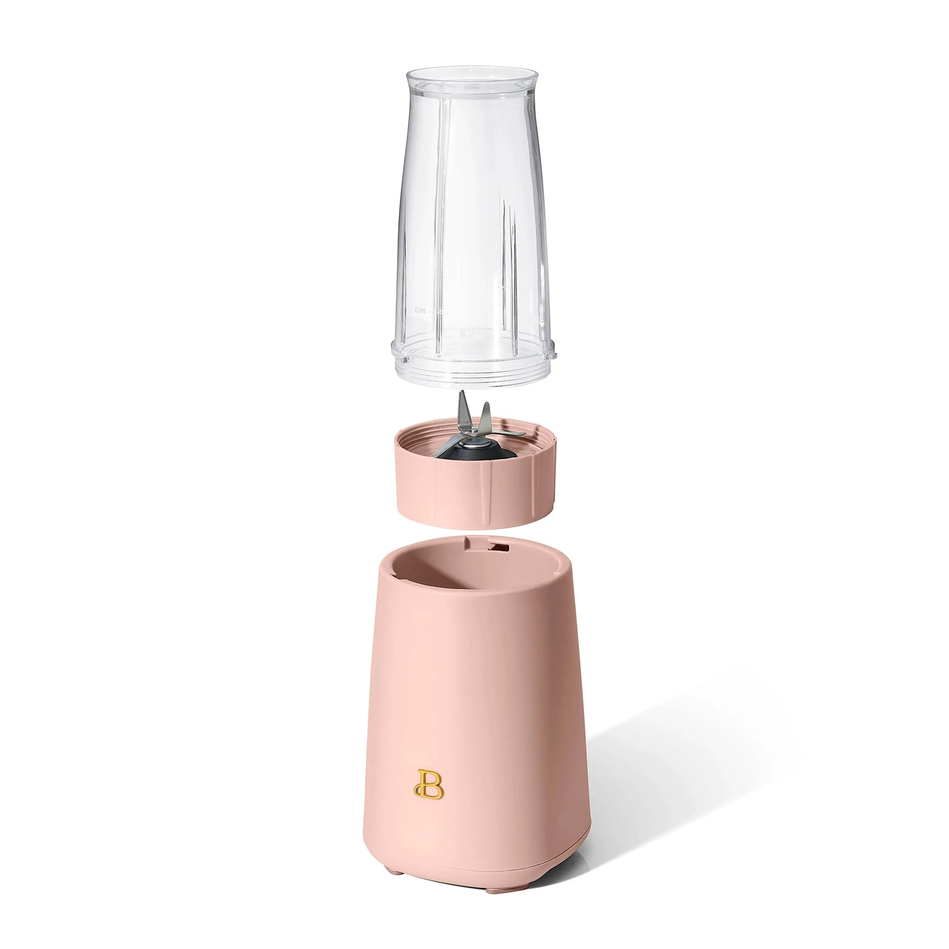 Drew Barrymore Beautiful 12-Piece Personal Blender Set 240W Rose Pink | Portable Smoothie Maker, Coffee Grinder, Travel Cup | Compact Countertop Kitchen Appliance