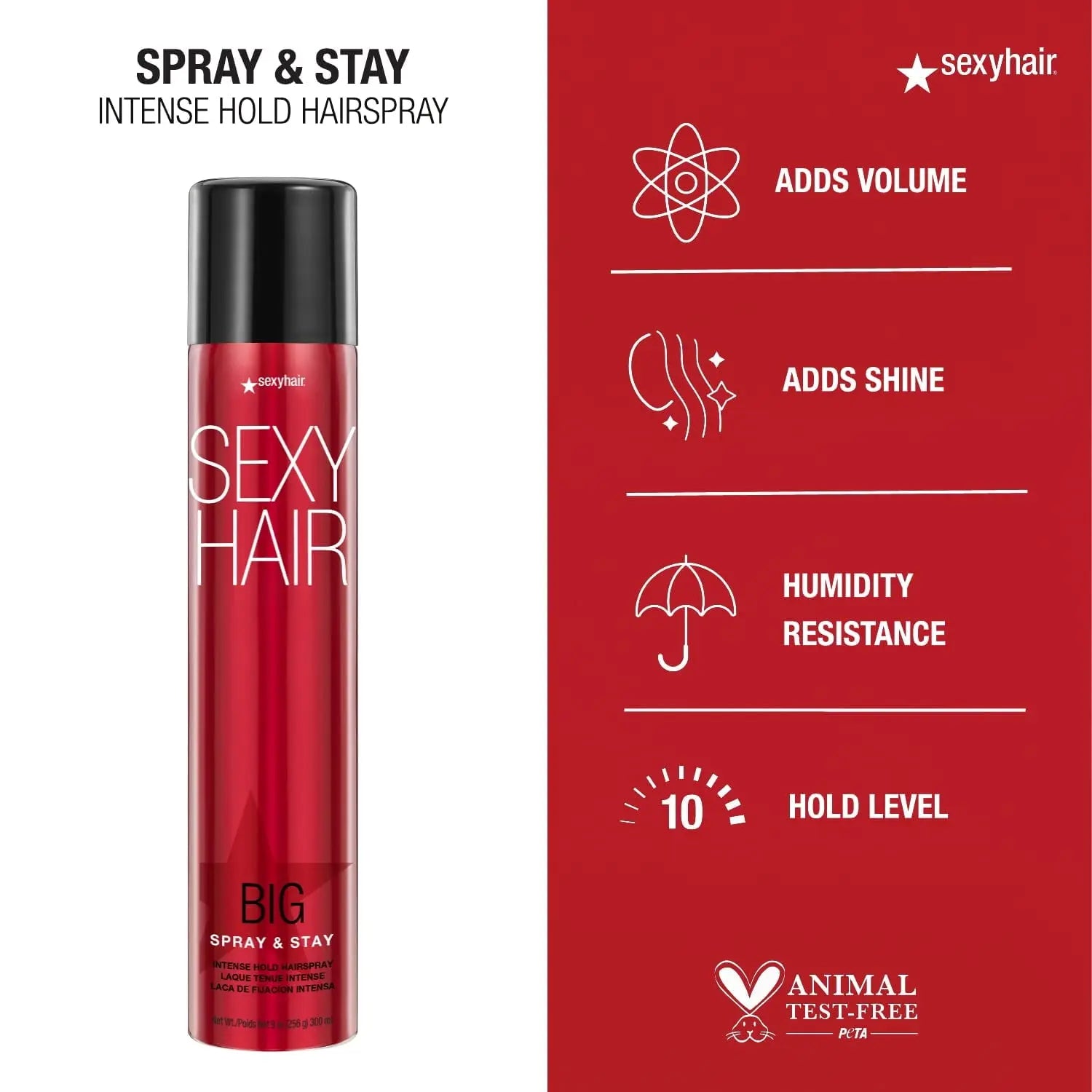 Big Spray & Stay Intense Hold Hairspray 9 Oz – Long-Lasting Volume & High Shine