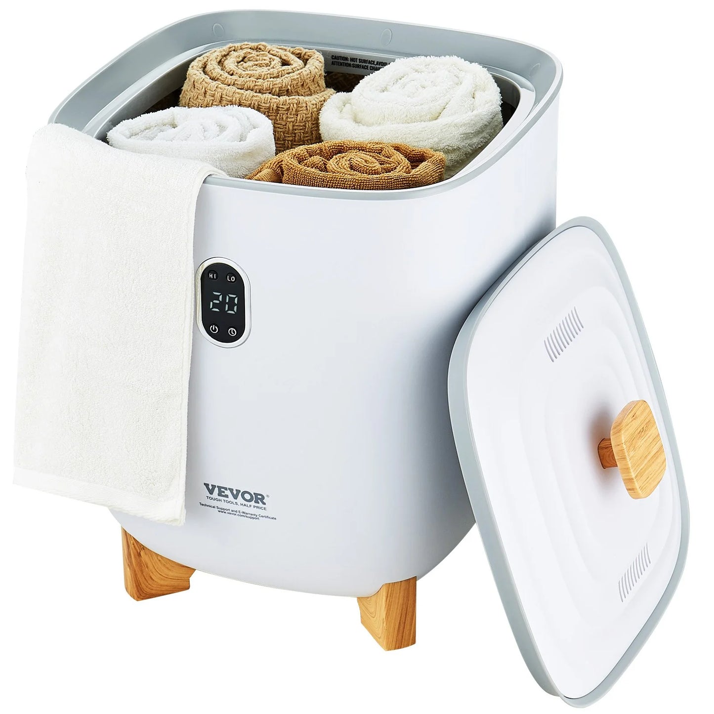 VEVOR 25L Towel Warmer Bucket with LED Display & Auto Shut Off – Large Towel, Blanket & Bathrobe Warmer for Bathroom & Spa