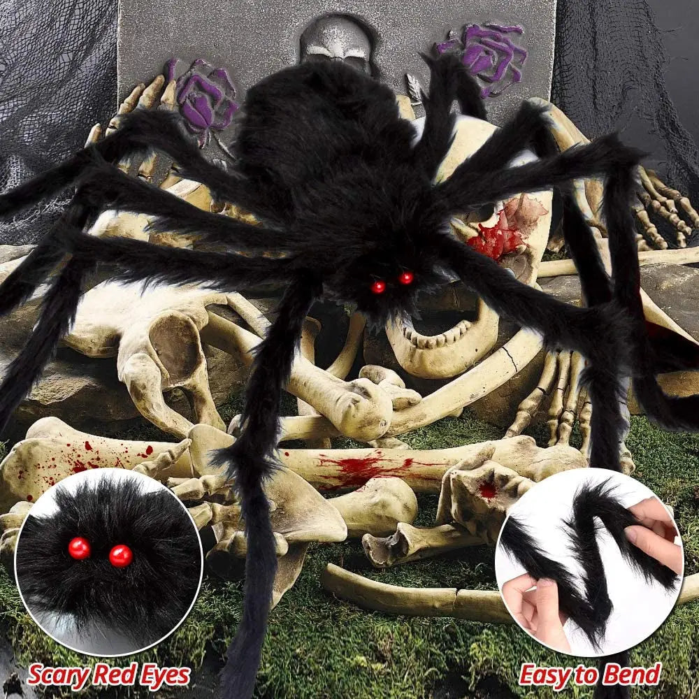 Optimized Title Giant Spider & Web Halloween Decor