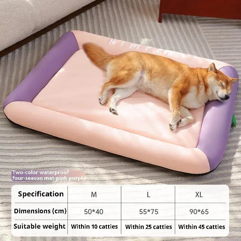 Summer Cooling Pet Bed – Fluffy Sofa Basket for Cats & Dogs, Small to Large Sizes, Comfortable Puppy & Kitten Lounger