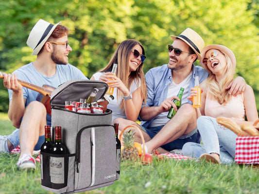 Leakproof Insulated Backpack Cooler – 30 Can Soft Cooler Bag for Beach, Camping, Hiking & Lunch