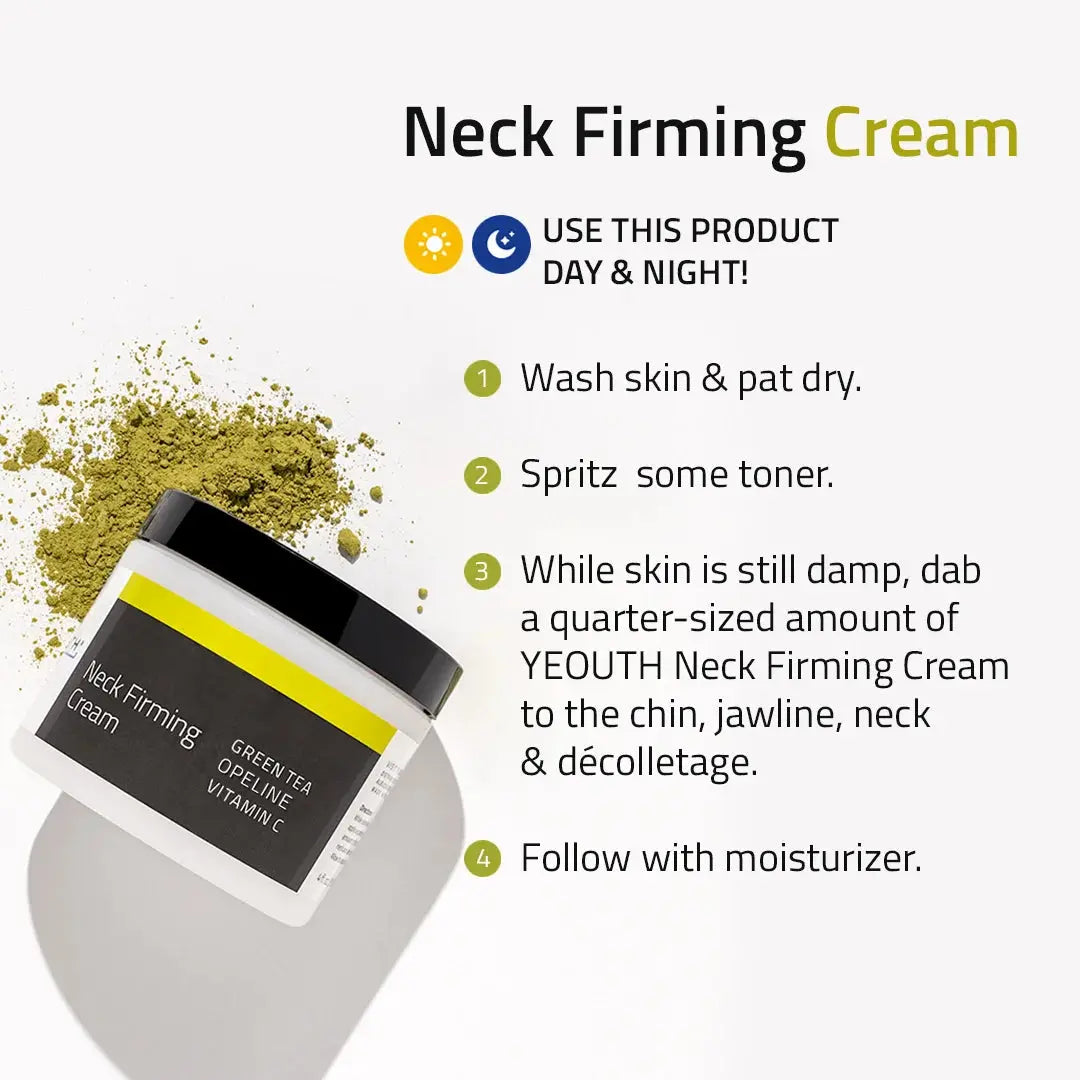 YEOUTH Neck Cream with Vitamin C – Targeting Décolletage, Cleavage, and Chest, 2 Oz