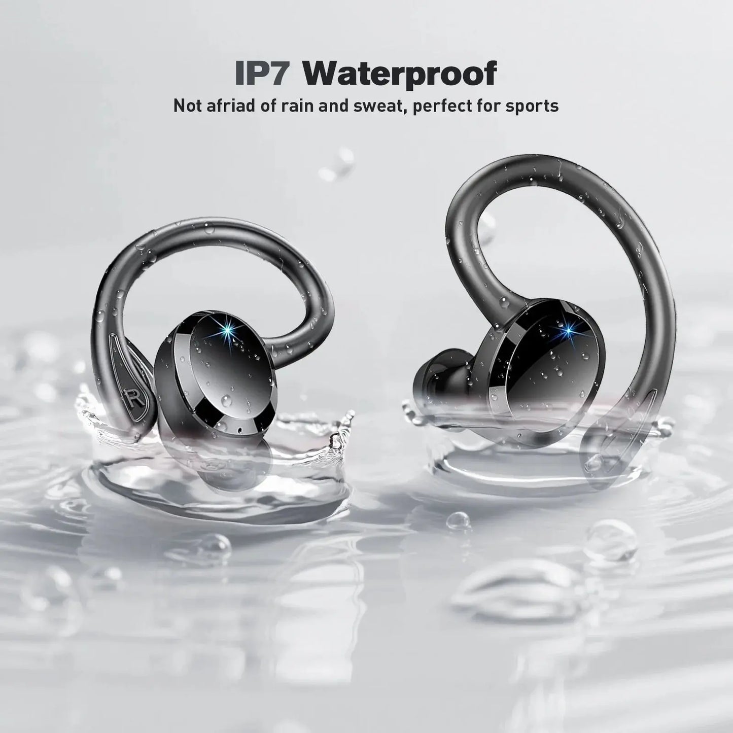 ETEPEHI Wireless Earbuds – Bluetooth 5.3 Earhooks, ENC Mic, 48H Playtime, IP7 Waterproof