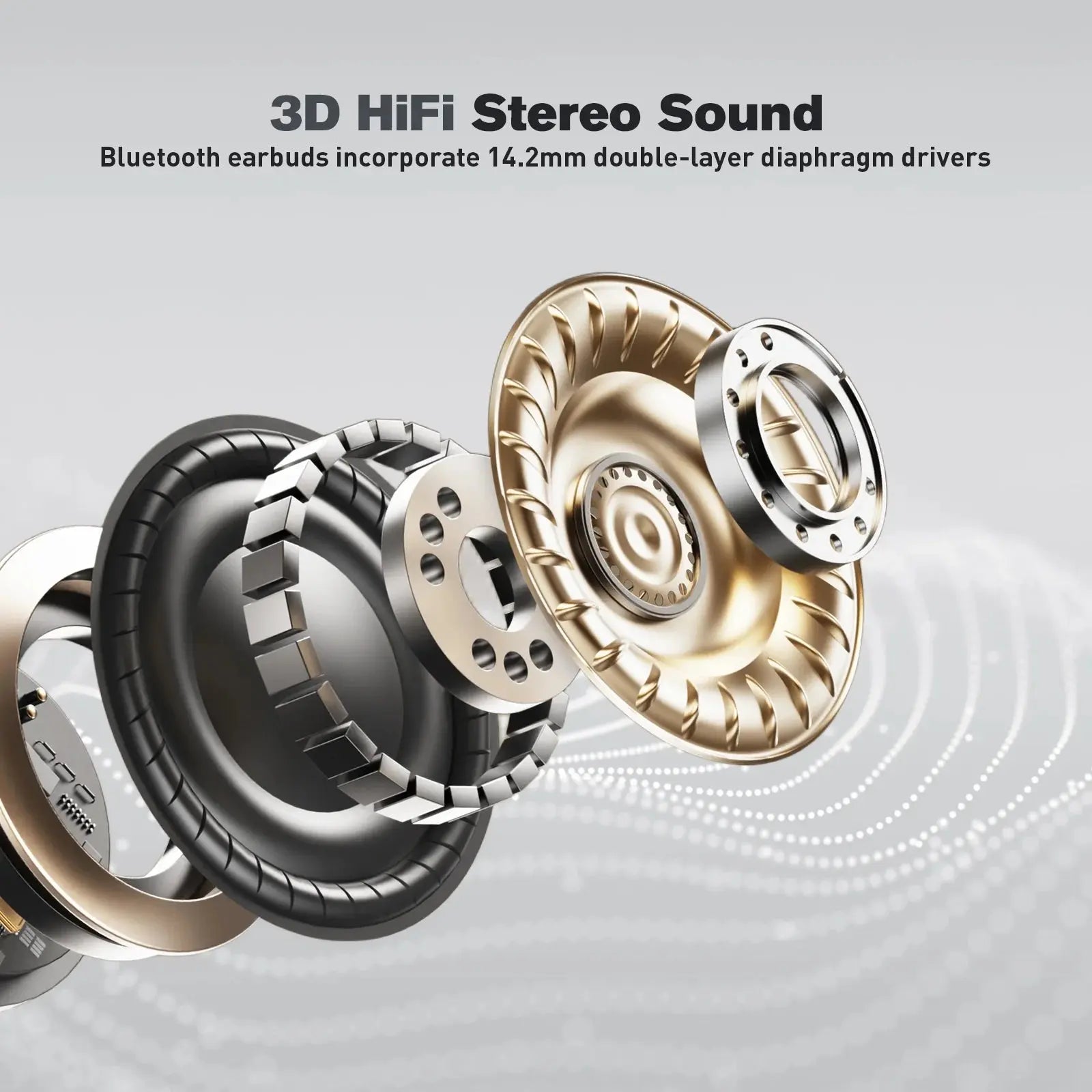 ETEPEHI Wireless Earbuds – Bluetooth 5.3 Earhooks, ENC Mic, 48H Playtime, IP7 Waterproof
