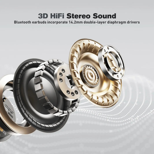 ETEPEHI Wireless Earbuds – Bluetooth 5.3 Earhooks, ENC Mic, 48H Playtime, IP7 Waterproof