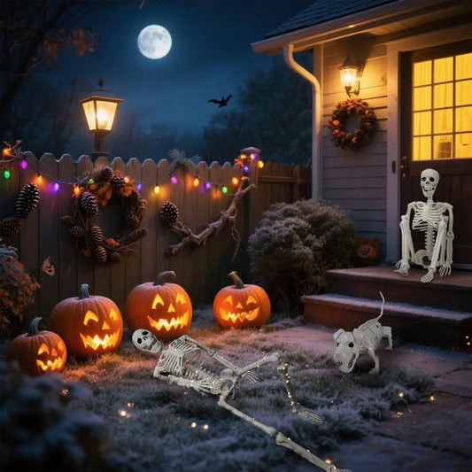 Light-Up Skeleton Halloween Decor