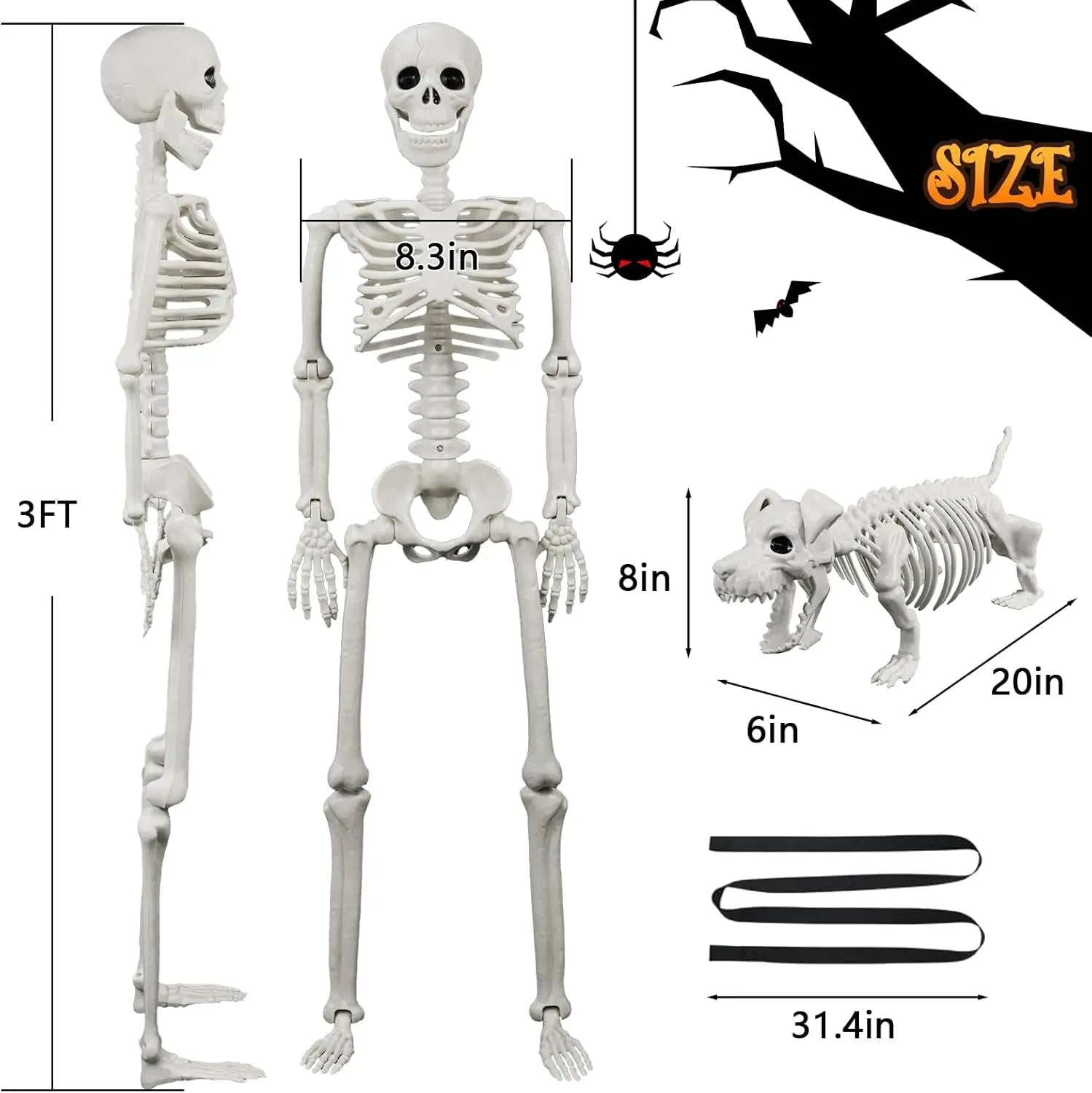 Light-Up Skeleton Halloween Decor