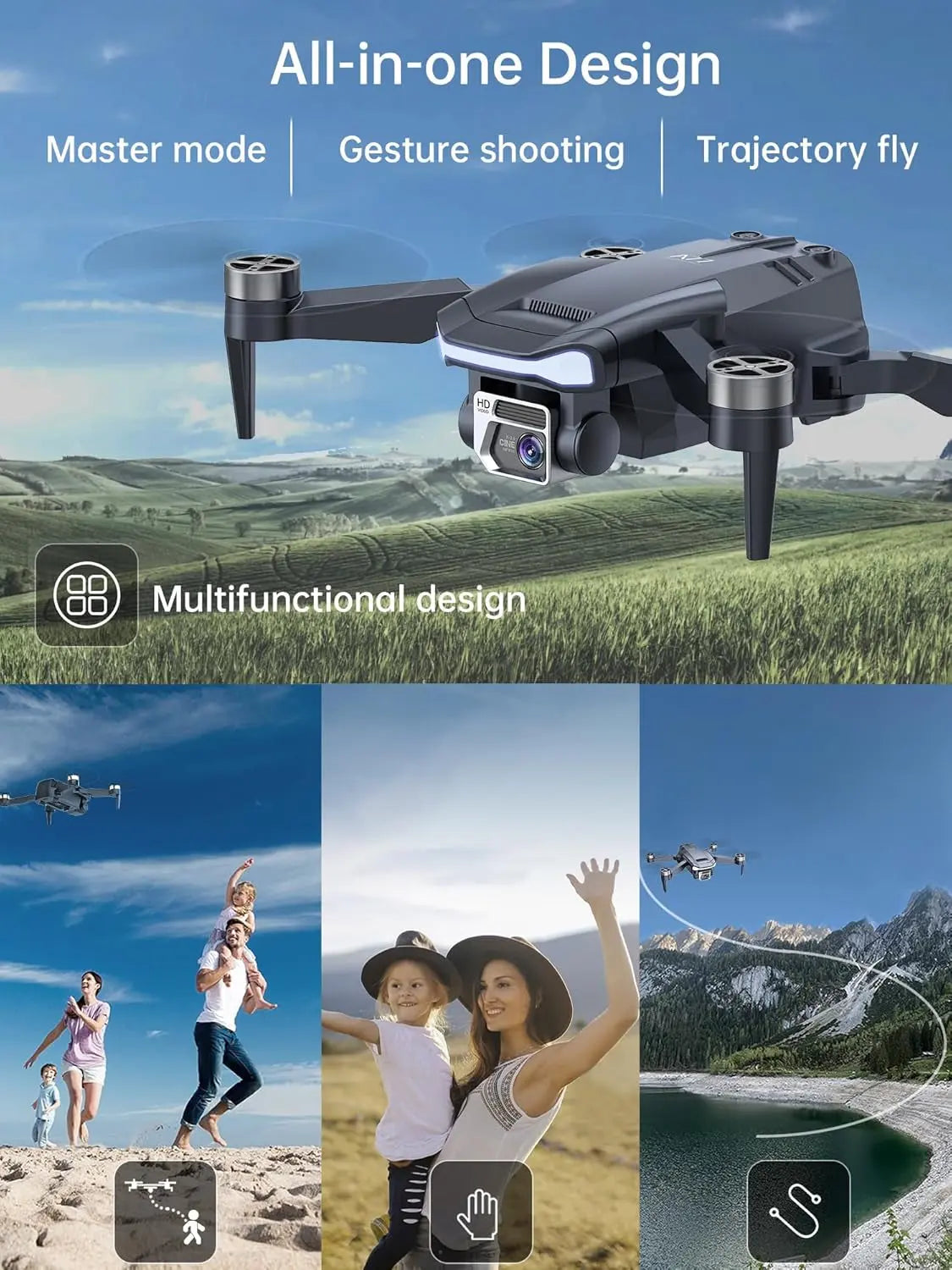 A77 4K HD Drone with Camera - 84-Min Flight Time, Long-Range FPV, Follow Me Mode