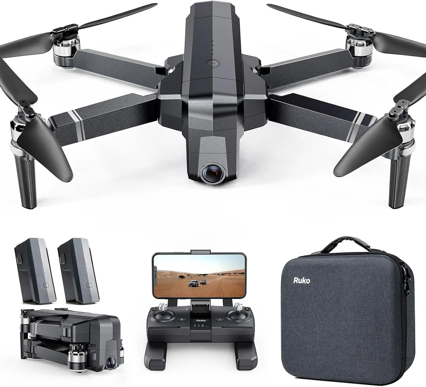 Ruko F11PRO 2: The Best Drone for Adults, 6K Camera, 3-Axis Gimbal, 70-Min Flight, 10,000ft Range