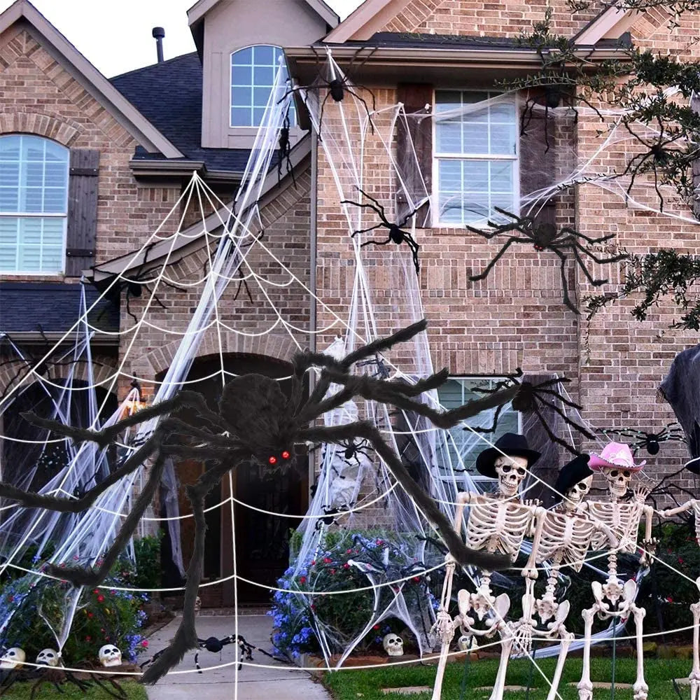 Optimized Title Giant Spider & Web Halloween Decor
