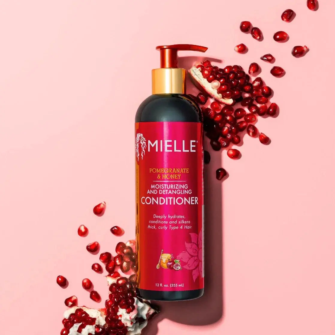 Mielle Pomegranate & Honey Detangling Conditioner 12 fl. oz – Moisturizing Hair Conditioner for Curly, Thick, Natural Hair, Frizz Control & Curl Definition