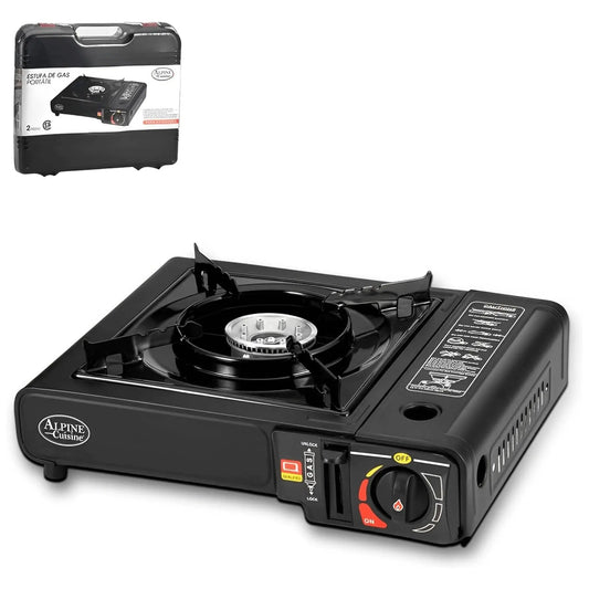 Alpine Cuisine Portable Gas Stove – Lightweight Indoor & Outdoor Cooking Stove for Camping, Travel & Home Use