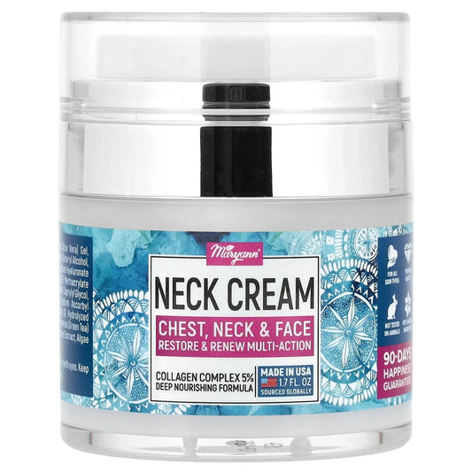 Neck & Chest Cream – Restore & Renew, Collagen Complex 5%, 1.7 Fl Oz