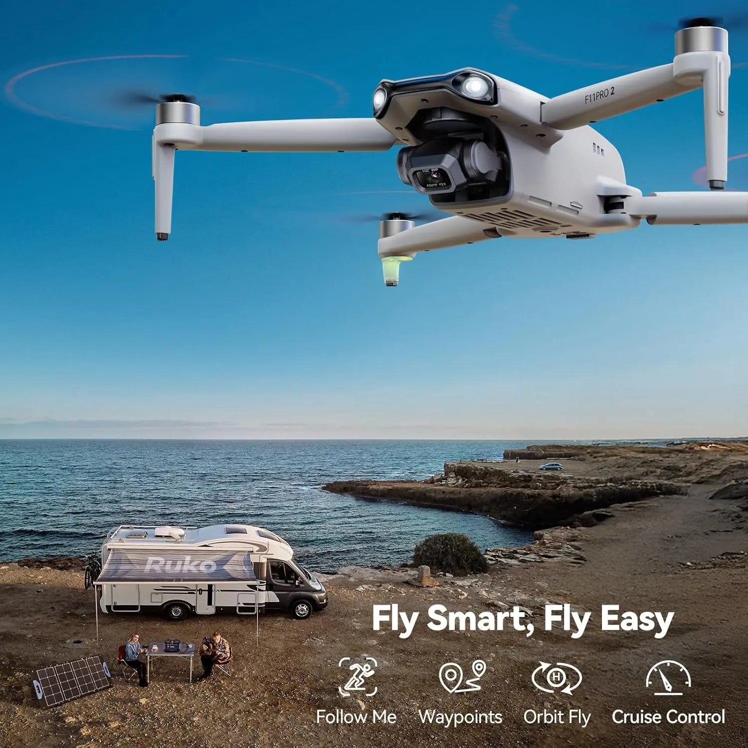 Ruko F11PRO 2: The Best Drone for Adults, 6K Camera, 3-Axis Gimbal, 70-Min Flight, 10,000ft Range