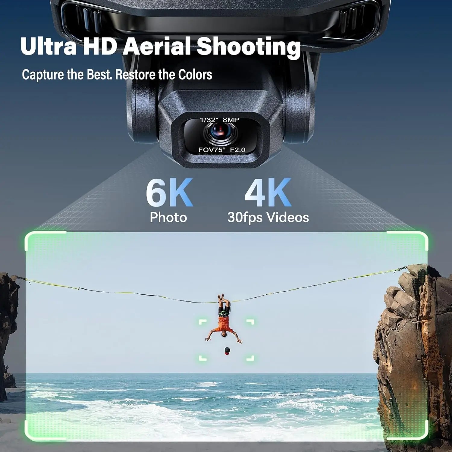 F7GIM Pro Drone with 6K UHD Camera, 3-Axis Brushless Gimbal, 4K/30Fps Video, GPS Smart Control for Adults and Beginner, plus 70Mins Flight Time, 10000Ft FPV Digital Transmission and TOF Safety Support