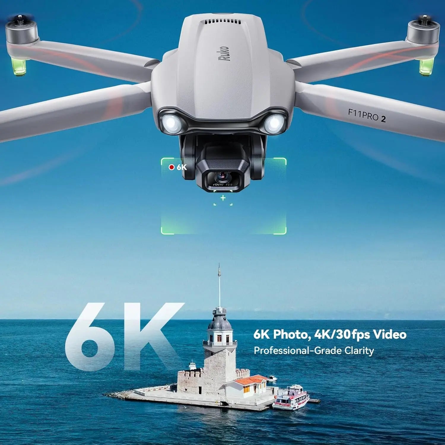 Ruko F11PRO 2: The Best Drone for Adults, 6K Camera, 3-Axis Gimbal, 70-Min Flight, 10,000ft Range