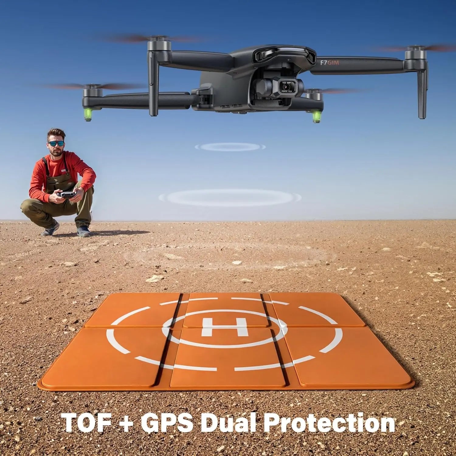 F7GIM Pro Drone with 6K UHD Camera, 3-Axis Brushless Gimbal, 4K/30Fps Video, GPS Smart Control for Adults and Beginner, plus 70Mins Flight Time, 10000Ft FPV Digital Transmission and TOF Safety Support